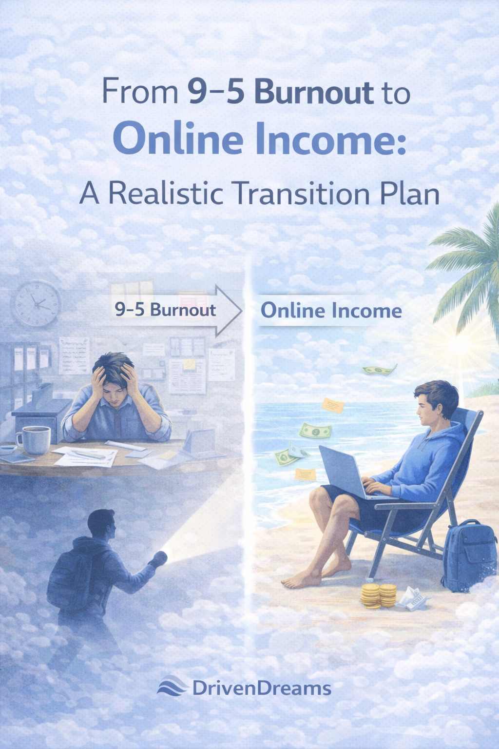 From 9–5 Burnout to Online Income: A Realistic Transition Plan